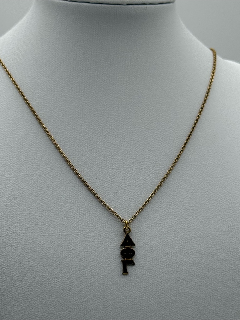 1/20-12k gold filled Delta Phi Epsilon sorority lavaliere necklace